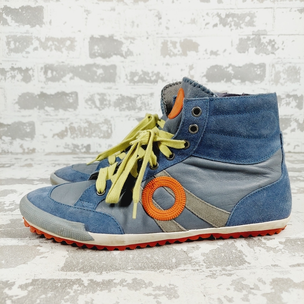 Stylish Blue and Orange Athletic Shoes